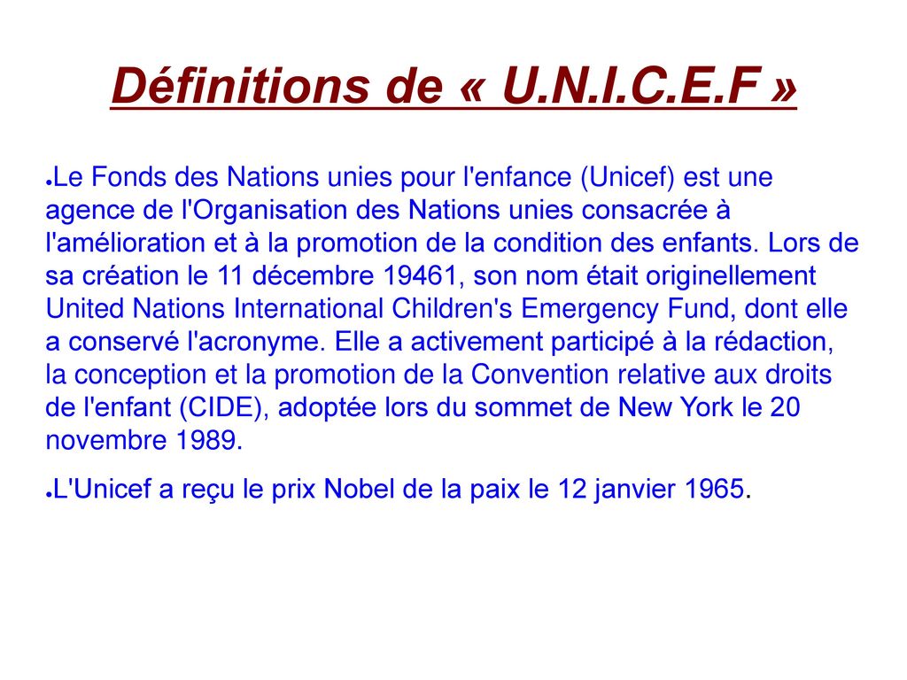 UNICEF founded